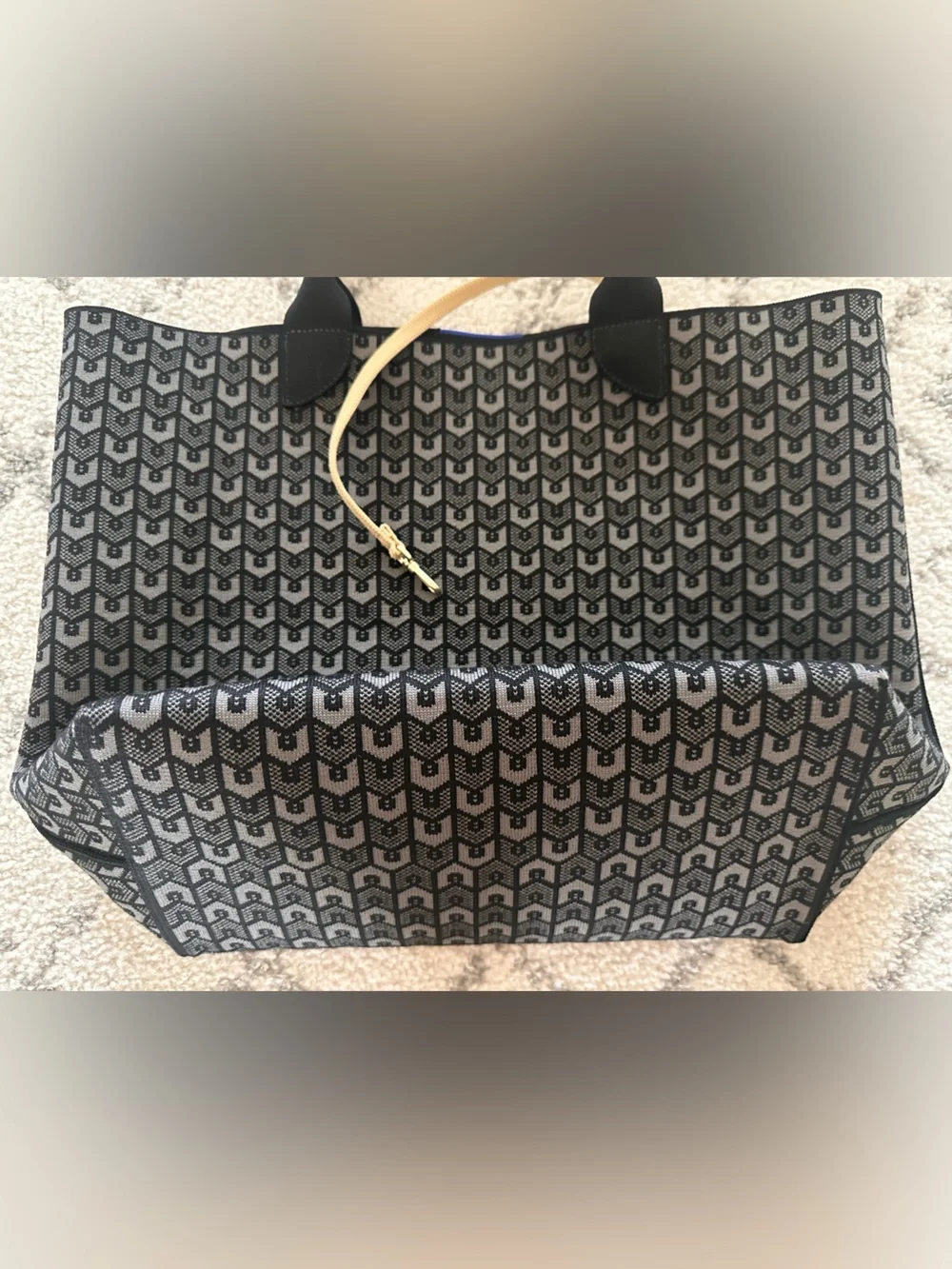 Rothy's Black and Gray Patterned Tote